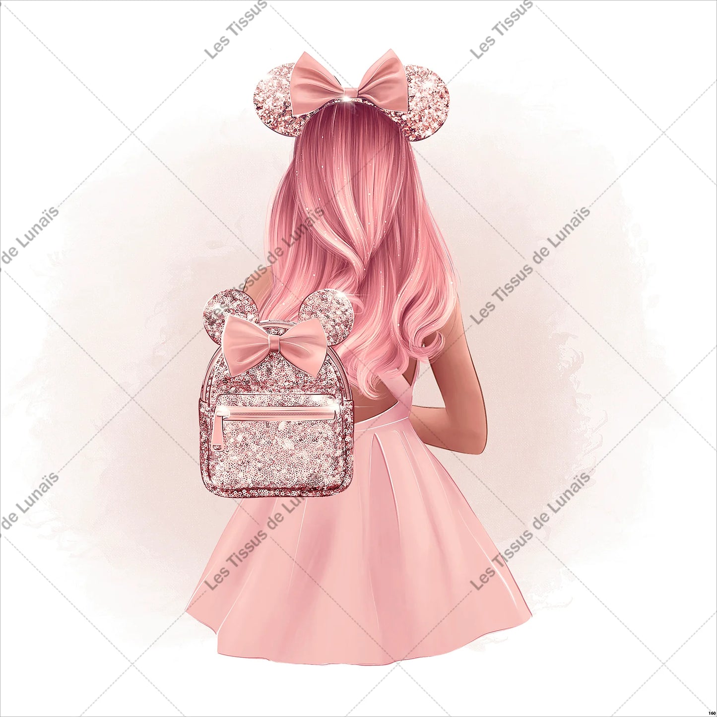 PANNEAU 160 femme mode girly - 9 matières - 7 dimensions - au choix - Idéal pour vos Créations Couture !