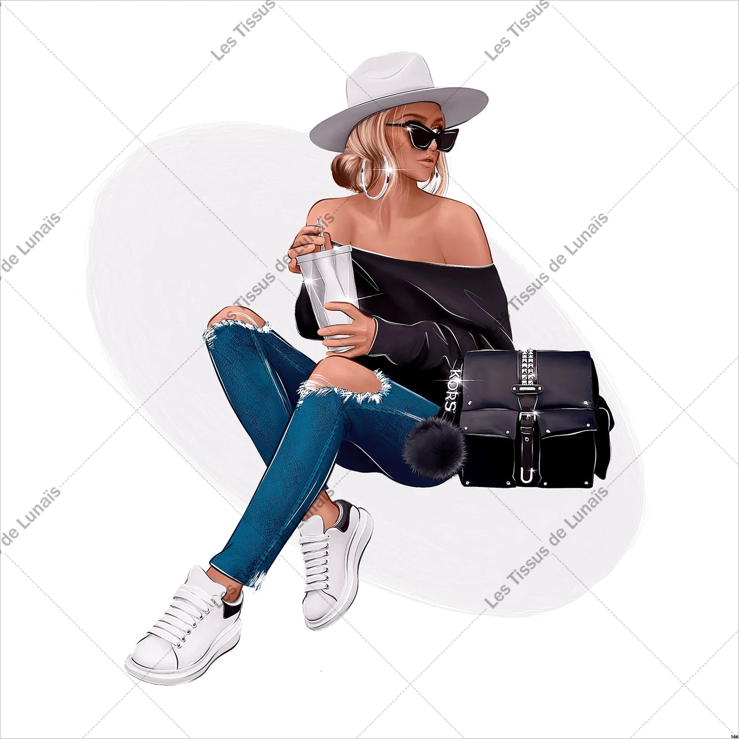 PANNEAU 166 femme mode girly - 9 matières - 7 dimensions - au choix - Idéal pour vos Créations Couture !