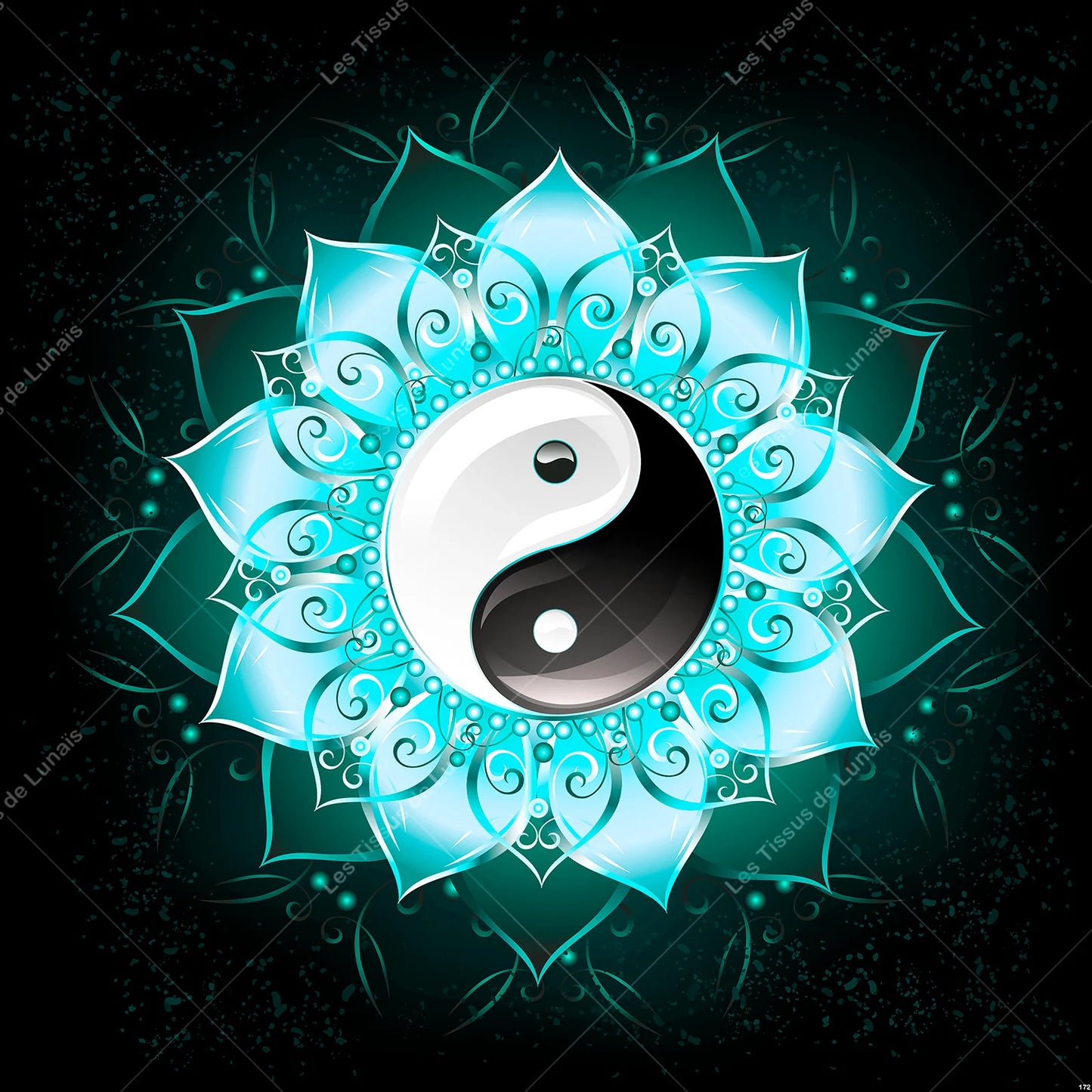 PANNEAU 172 yin yang harmonie équilibre - 9 matières - 7 dimensions - au choix - Idéal pour vos Créations Couture !