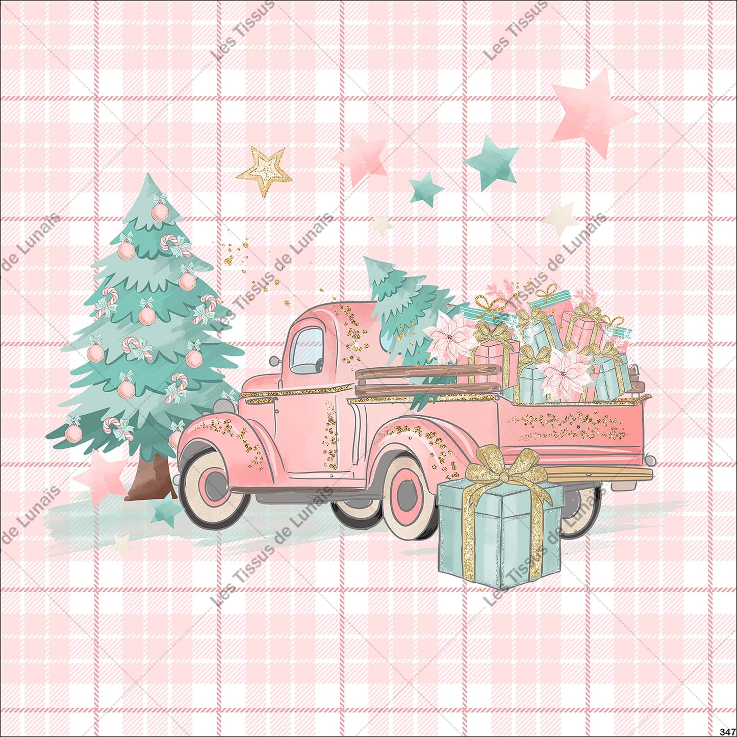PANNEAU 347 Noël - 9 matières - 7 dimensions - au choix - Idéal pour vos Créations Couture !