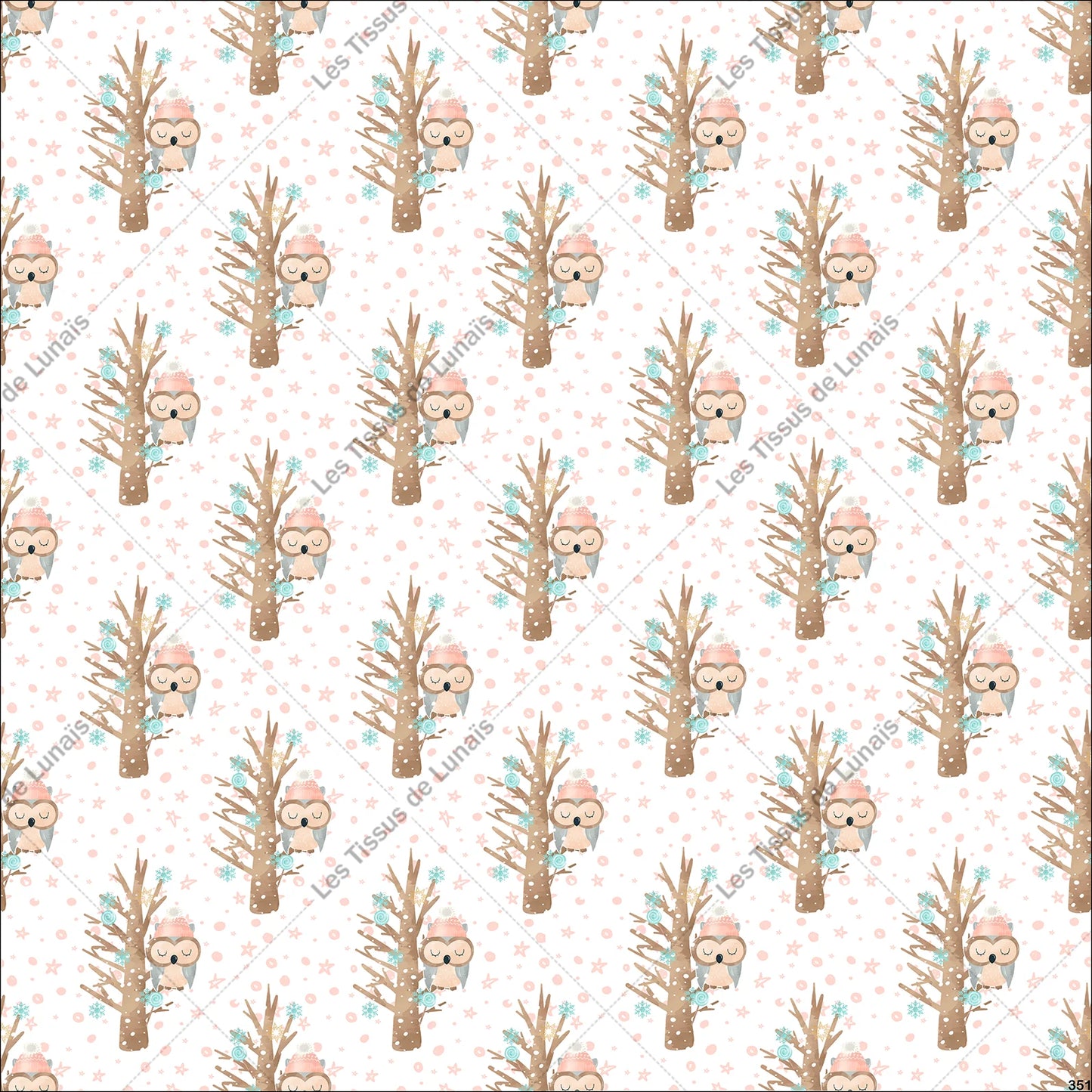 PANNEAU 351 Noël enfant hibou chouette - 9 matières - 7 dimensions - au choix - Idéal pour vos Créations Couture !