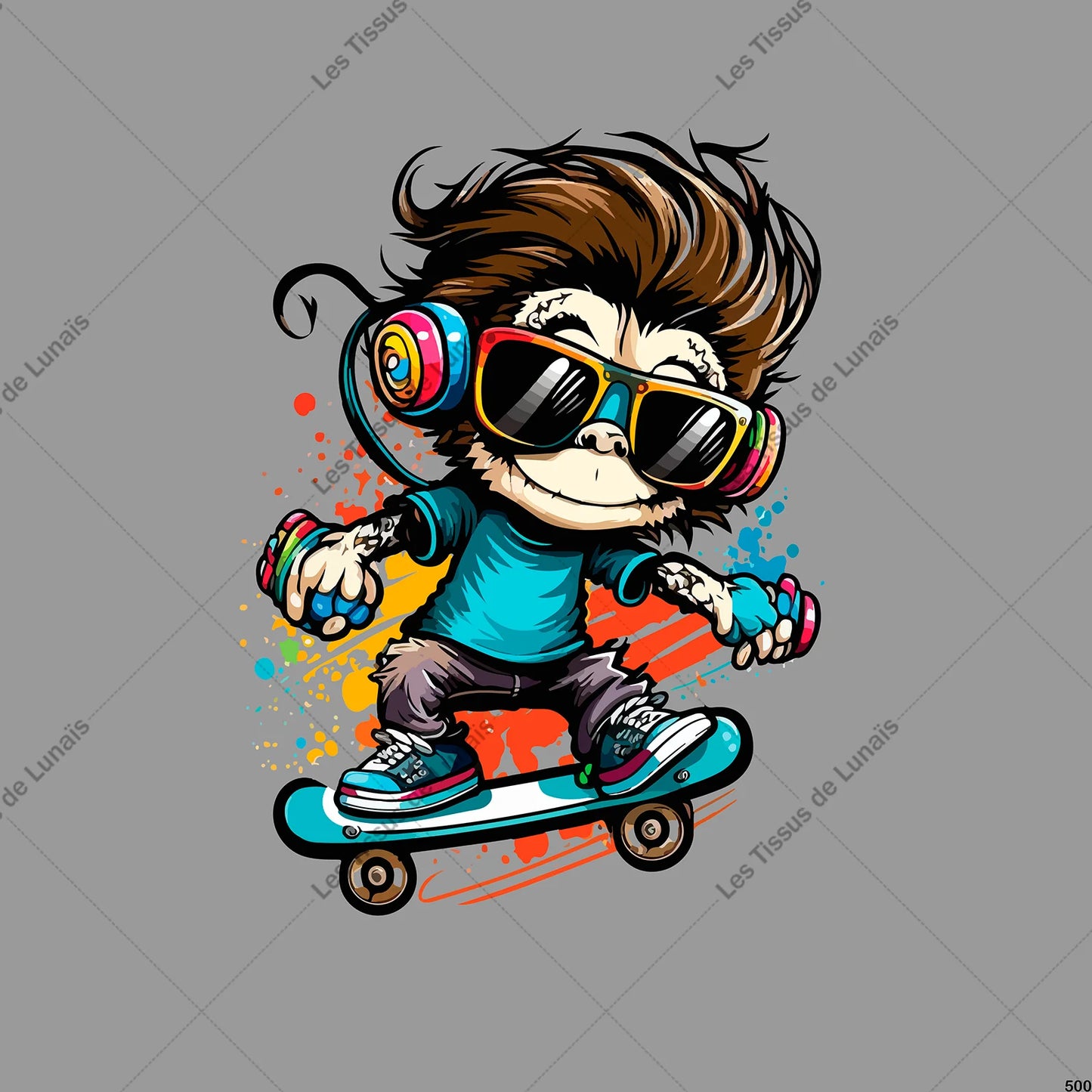 PANNEAU 500 singe skateboard - 9 matières - 7 dimensions - au choix - Idéal pour vos Créations Couture !