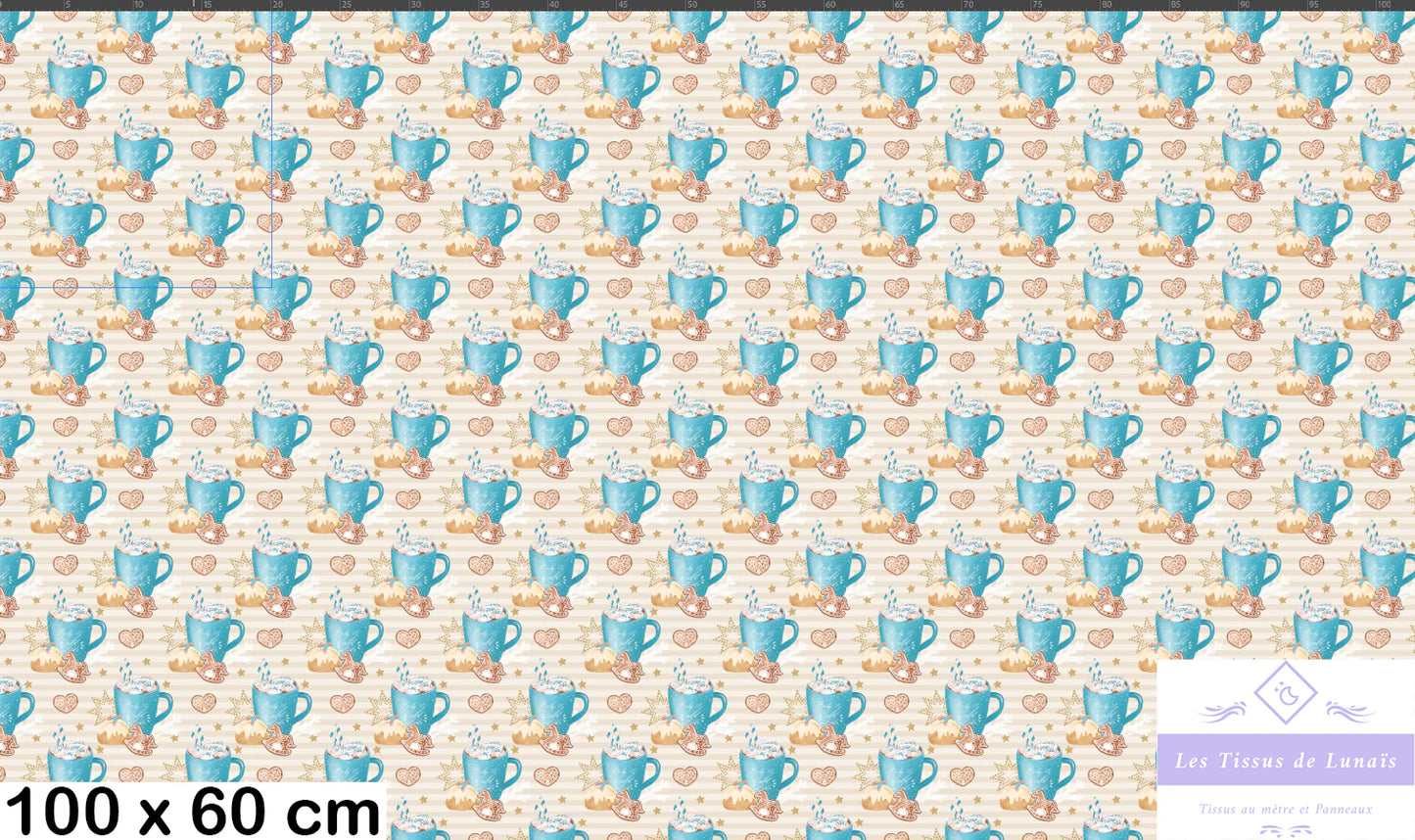 Tissu au mètre café 15 - Disponible en 9 matières - Vendu par multiple de 50 cm