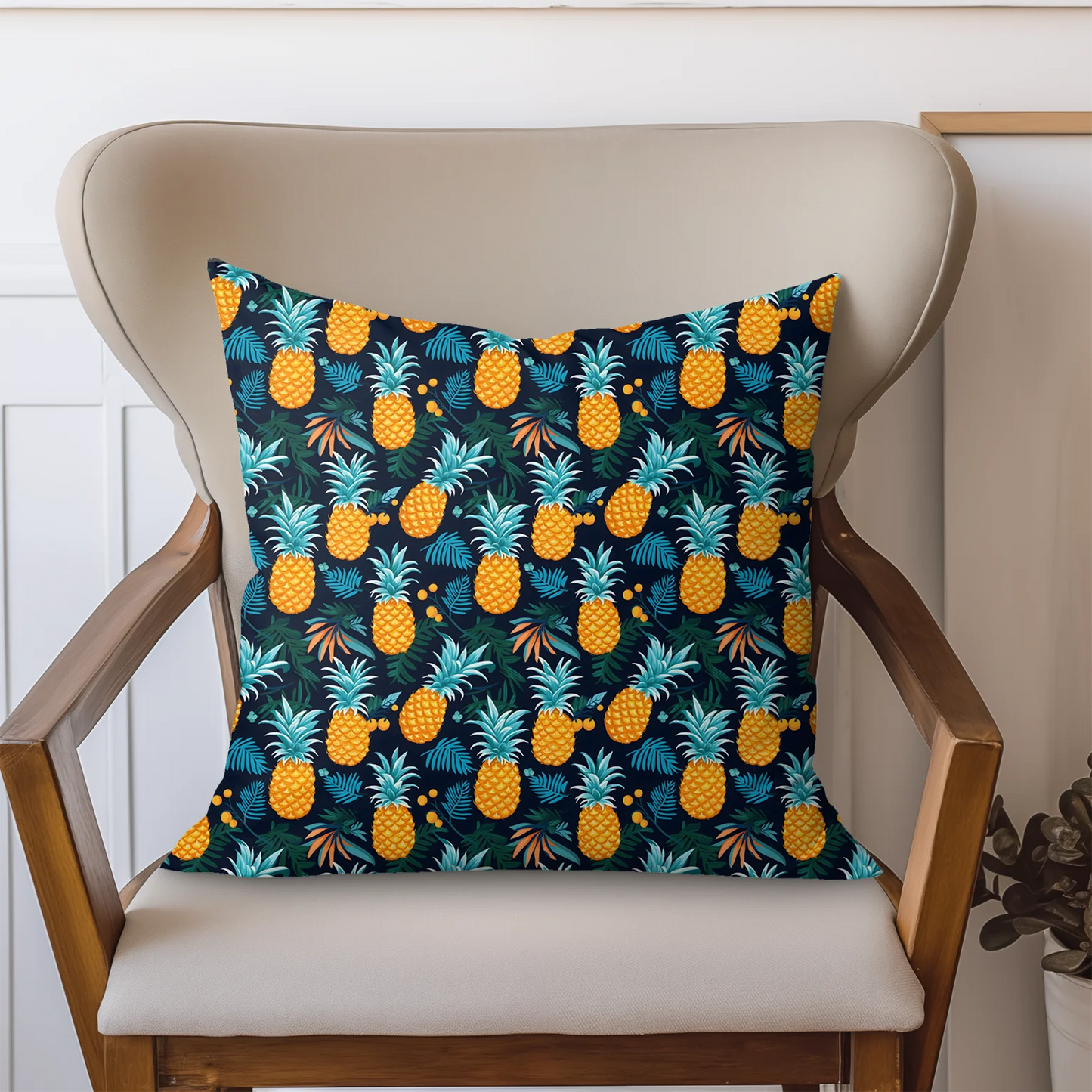 Tissu au mètre ananas 17 - Disponible en 9 matières - Vendu par multiple de 50 cm