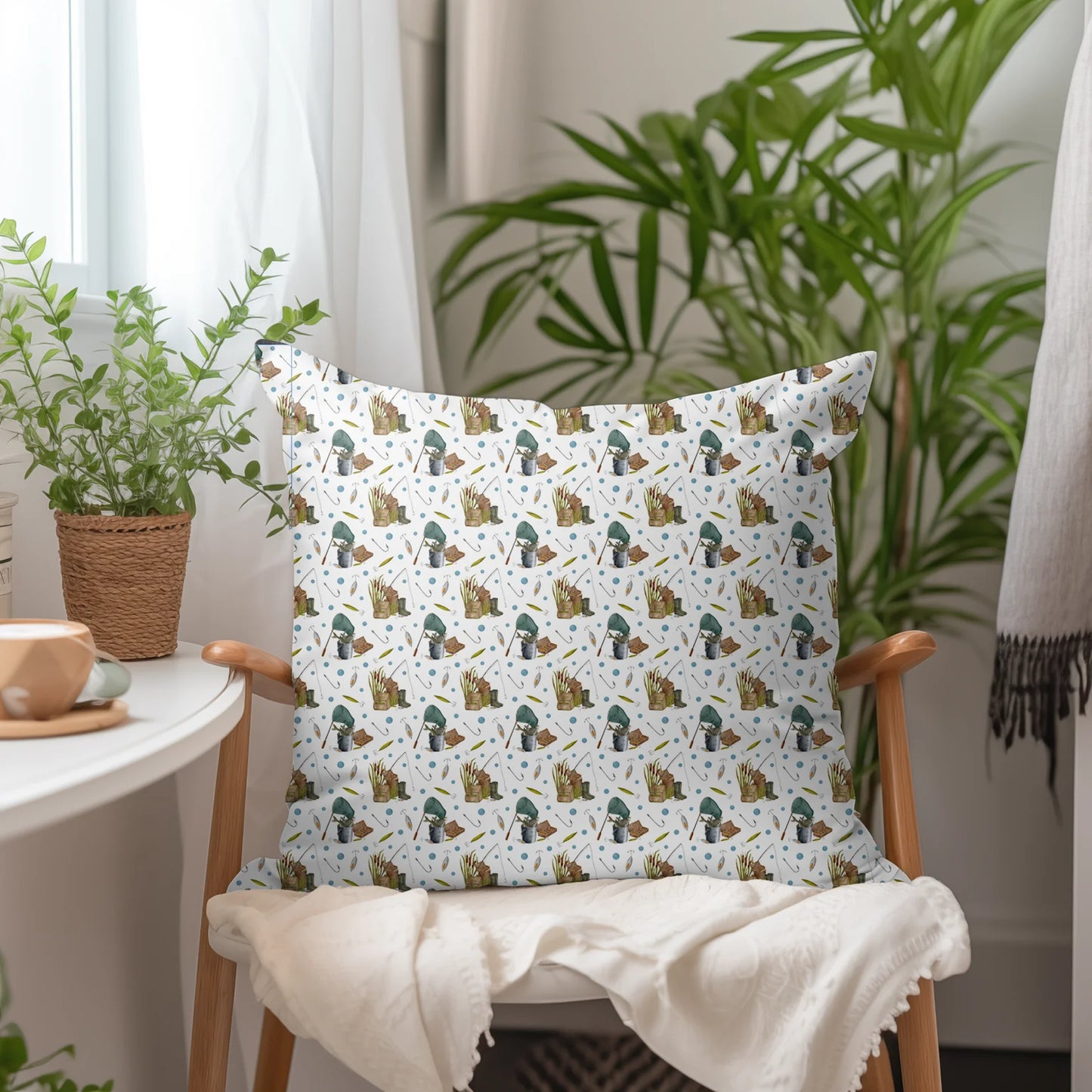 Tissu au mètre 186 métier passion pêche - Disponible en 9 matières - Vendu par multiple de 50 cm