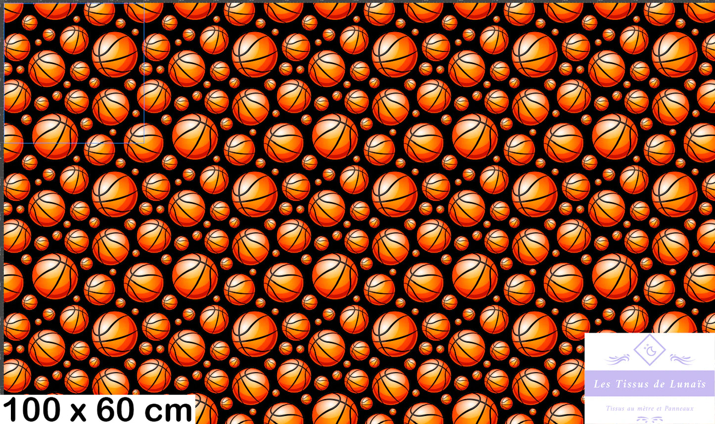 Tissu au mètre 209 sport basket - Disponible en 9 matières - Vendu par multiple de 50 cm