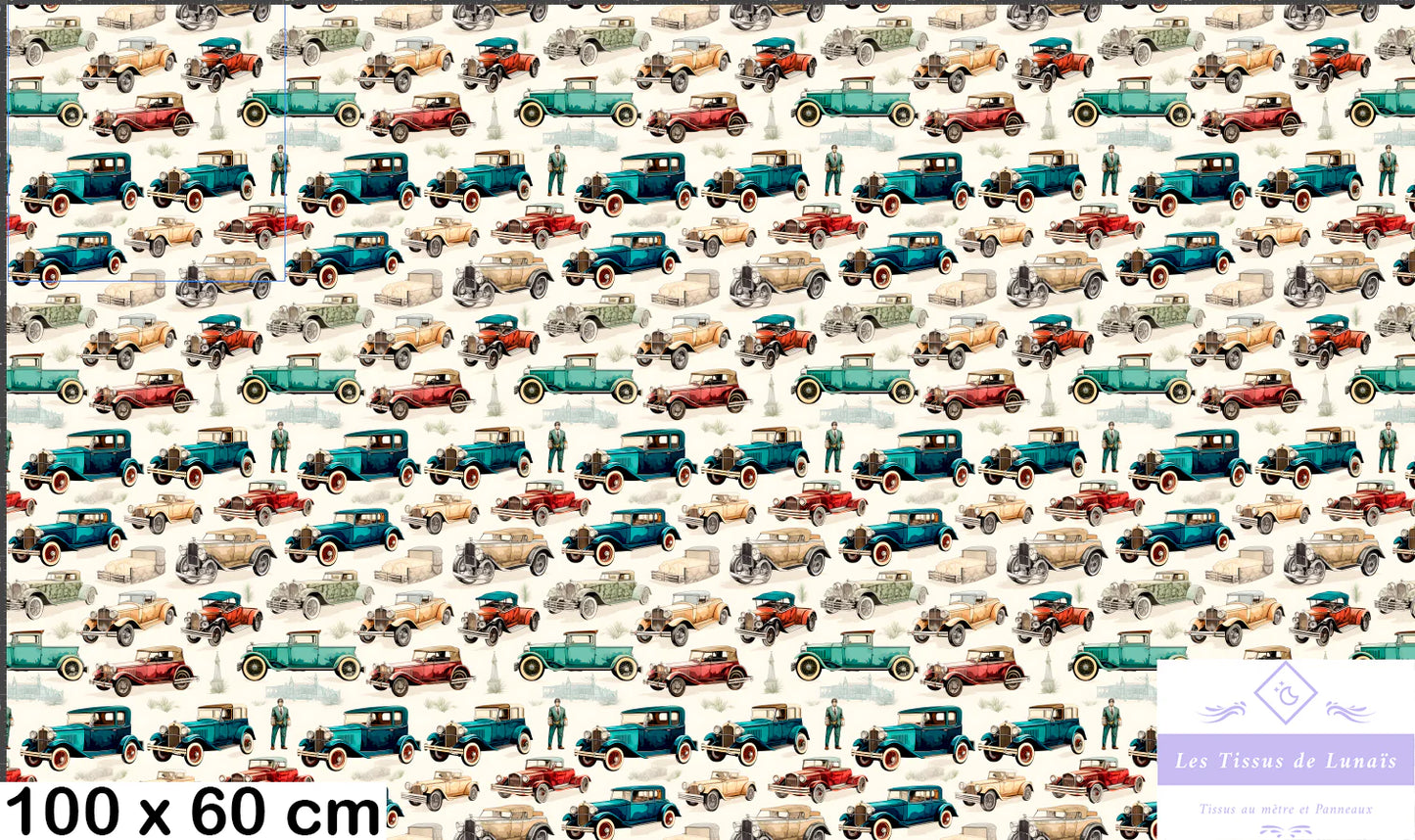 Tissu au mètre 253 véhicule transport - Disponible en 9 matières - Vendu par multiple de 50 cm