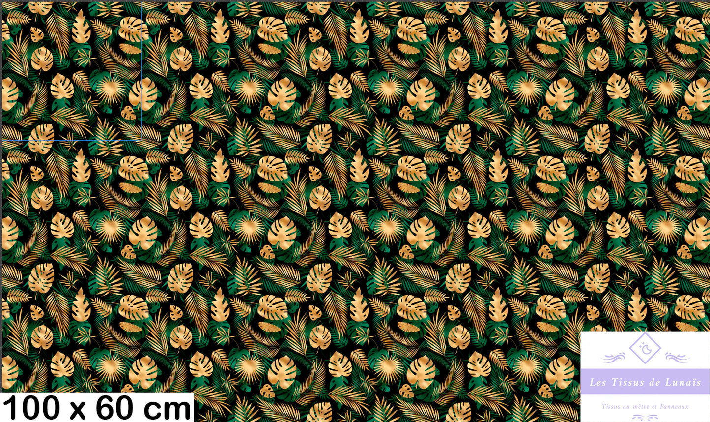 Tissu au mètre 297 fleur tropicale - Disponible en 9 matières - Vendu par multiple de 50 cm