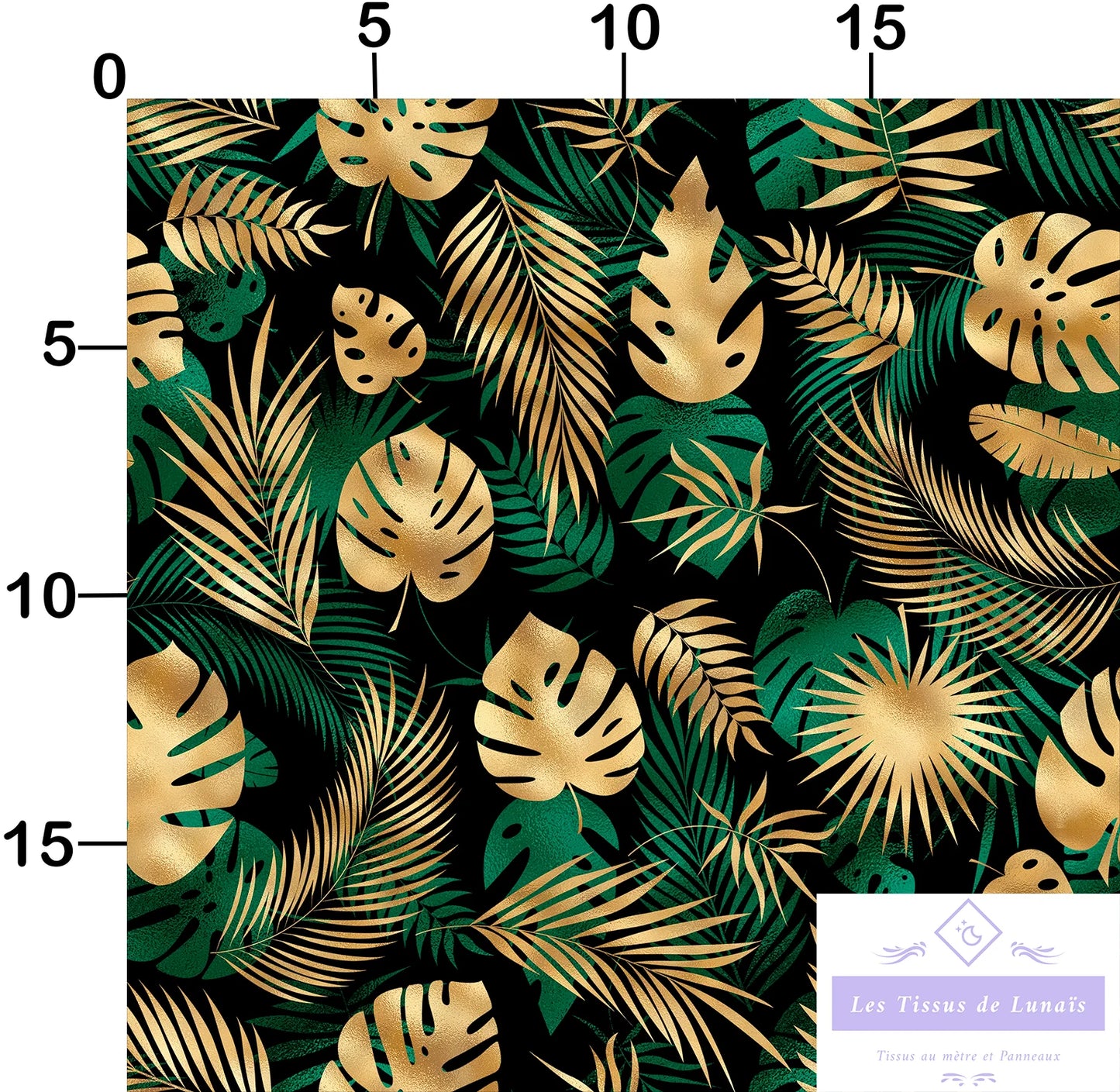 Tissu au mètre 297 fleur tropicale - Disponible en 9 matières - Vendu par multiple de 50 cm