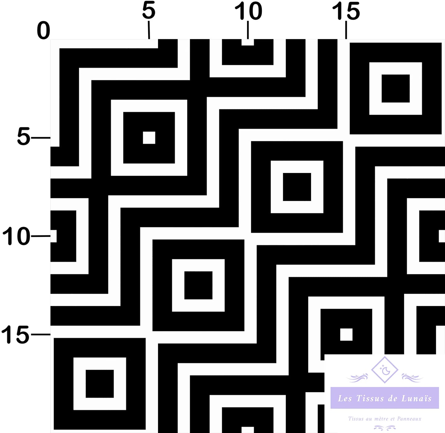 Tissu au mètre 421 forme geométrique - Disponible en 9 matières - Vendu par multiple de 50 cm
