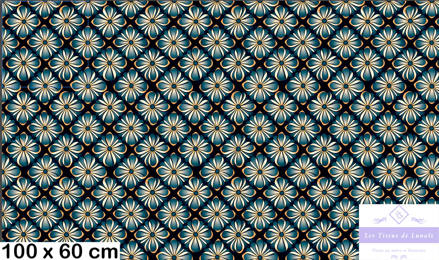 Tissu au mètre 429 forme geométrique - Disponible en 9 matières - Vendu par multiple de 50 cm