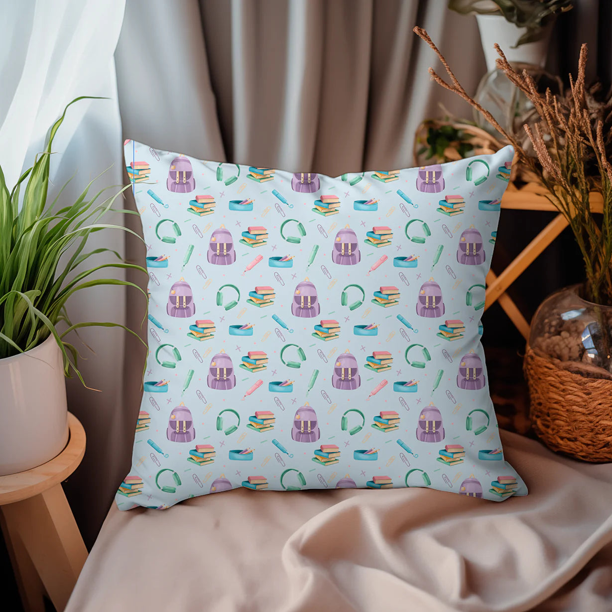 Tissu 478 école, scolaire, maîtresse, maître, ATSEM, au mètre - Disponible en 9 matières - Vendu par multiple de 50 cm