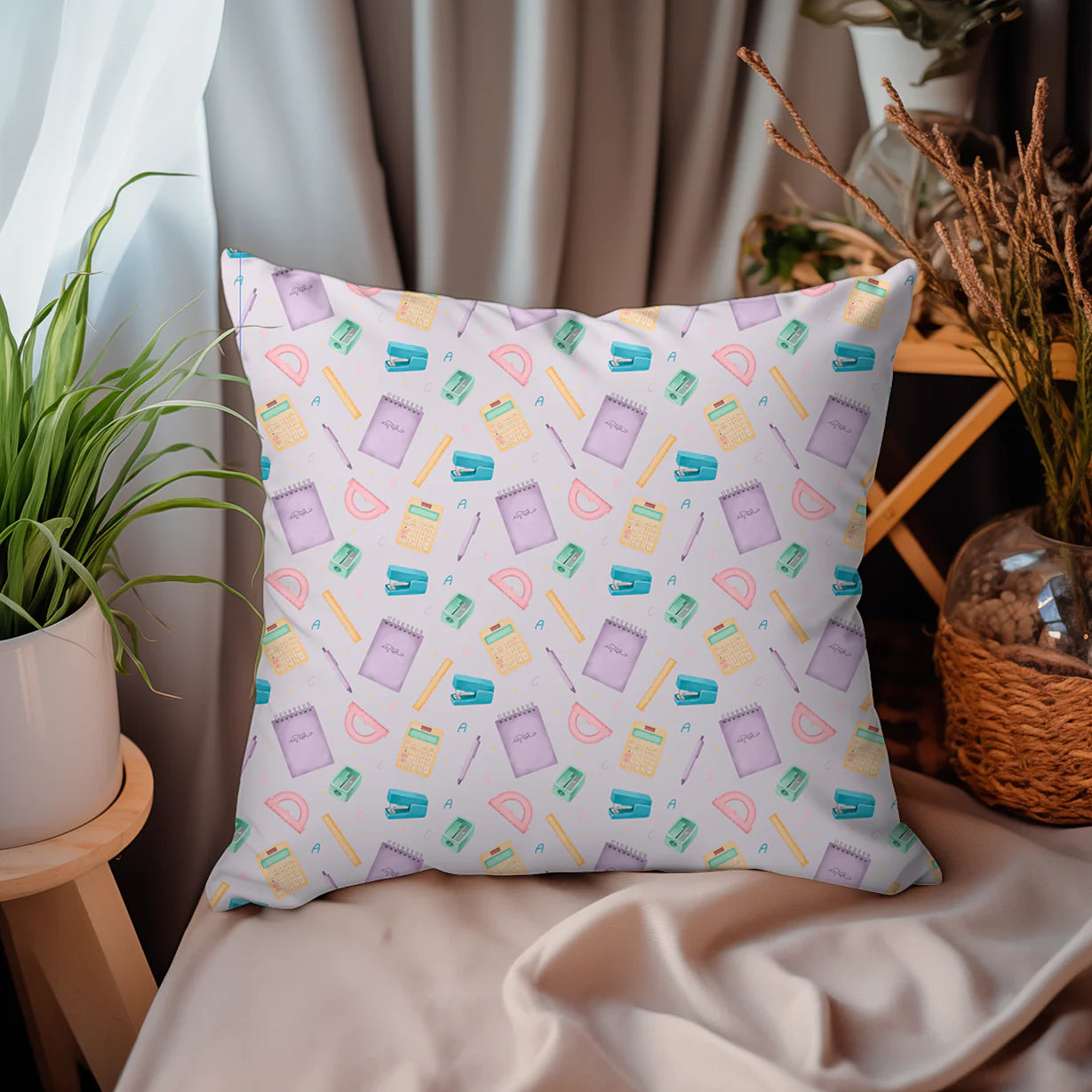 Tissu 483 école, scolaire, maîtresse, maître, ATSEM, au mètre - Disponible en 9 matières - Vendu par multiple de 50 cm