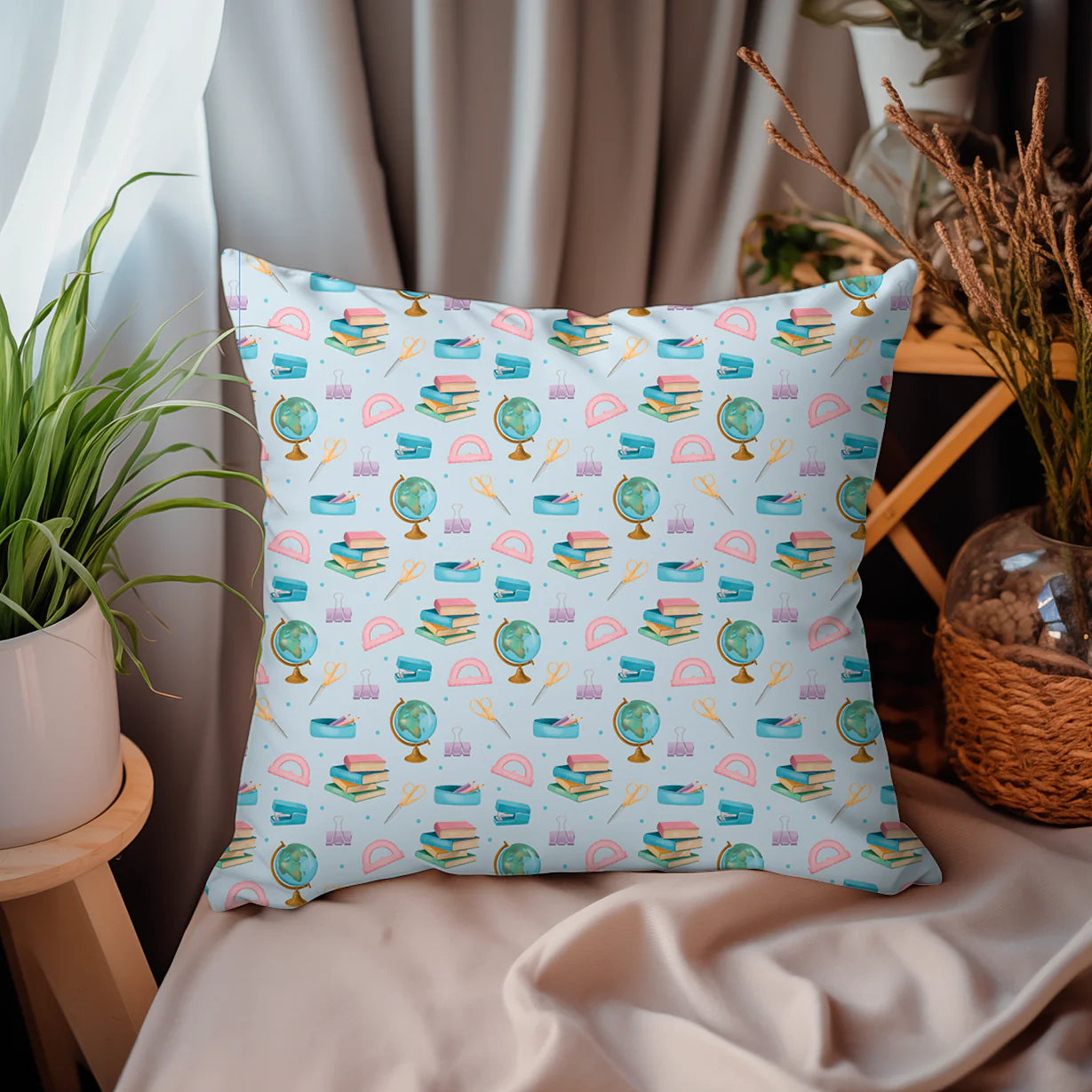 Tissu 486 école, scolaire, maîtresse, maître, ATSEM, au mètre - Disponible en 9 matières - Vendu par multiple de 50 cm