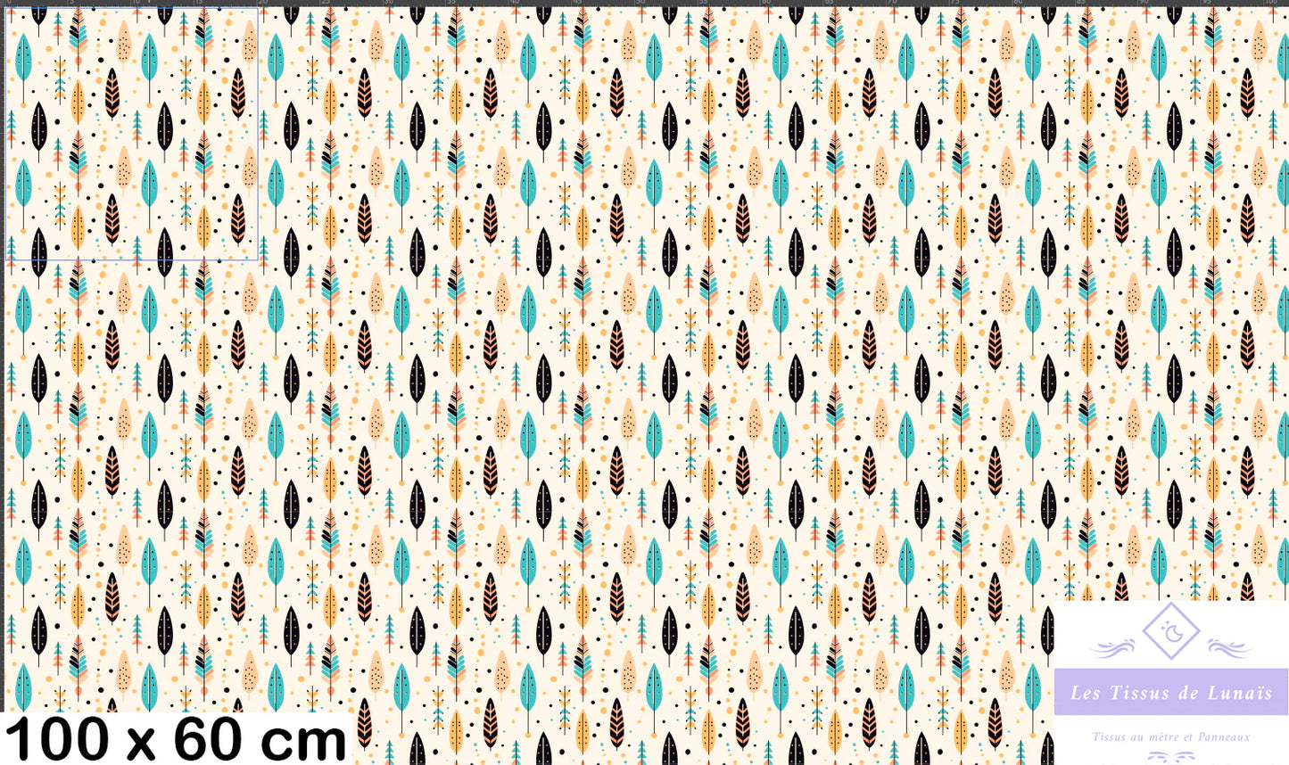 Tissu au mètre 72 boho - Disponible en 9 matières - Vendu par multiple de 50 cm