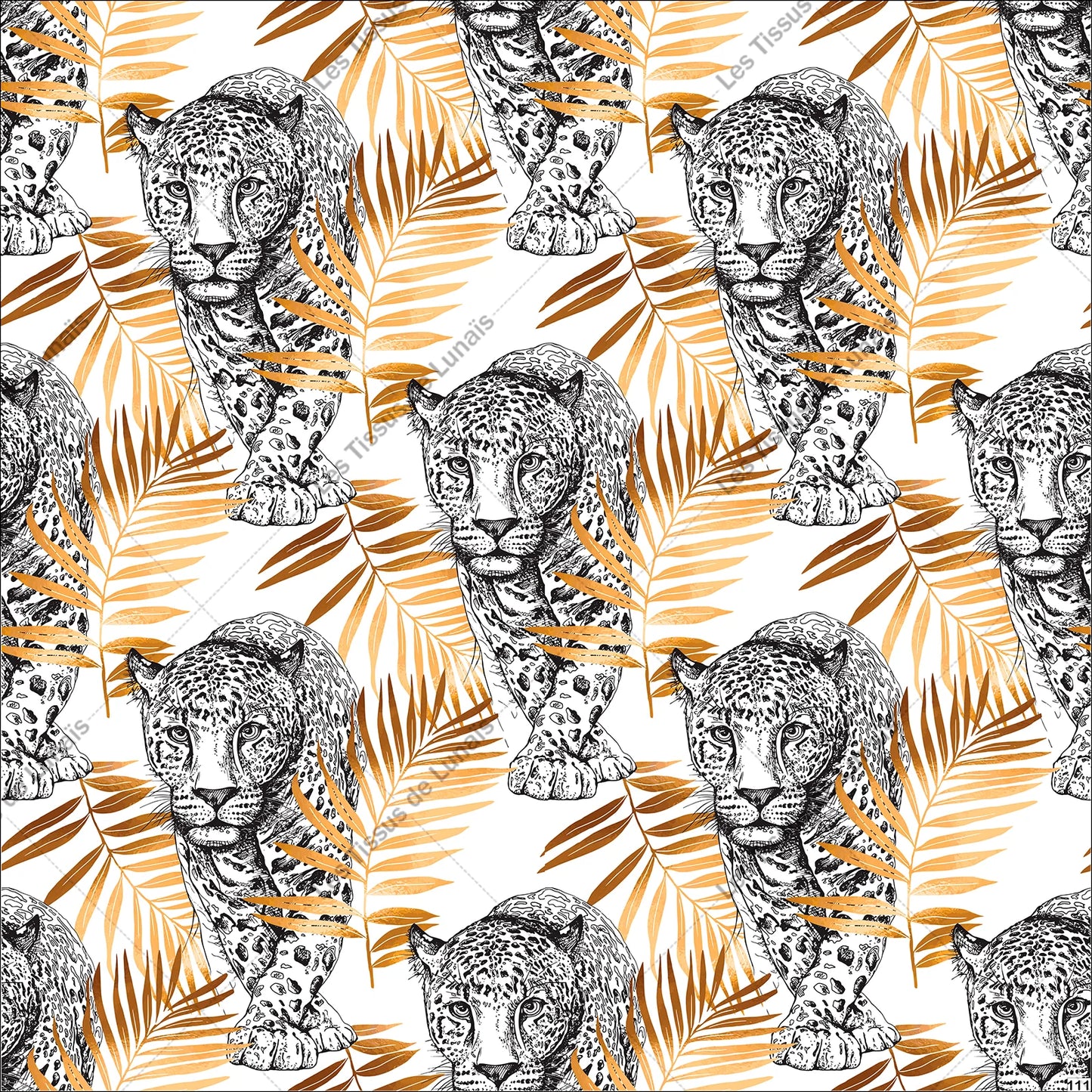 PANNEAU 111 savane tigre animal fleur - 9 matières - 7 dimensions - au choix - Idéal pour vos Créations Couture !