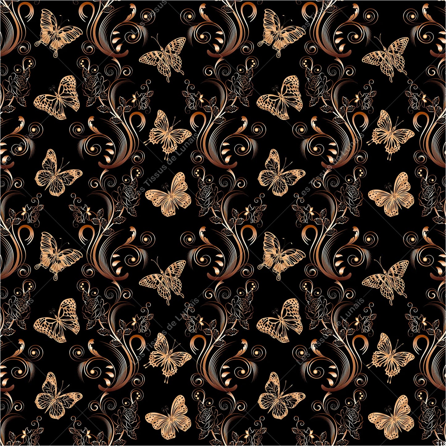 PANNEAU 113 insecte papillon fleur - 9 matières - 7 dimensions - au choix - Idéal pour vos Créations Couture !