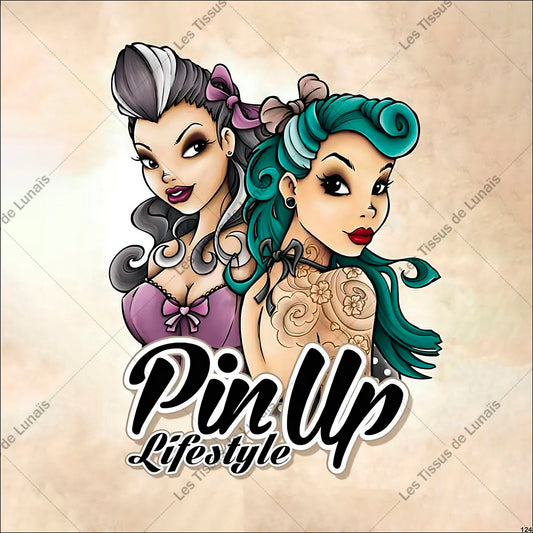 PANNEAU 124 femme pin up - 9 matières - 7 dimensions - au choix - Idéal pour vos Créations Couture !
