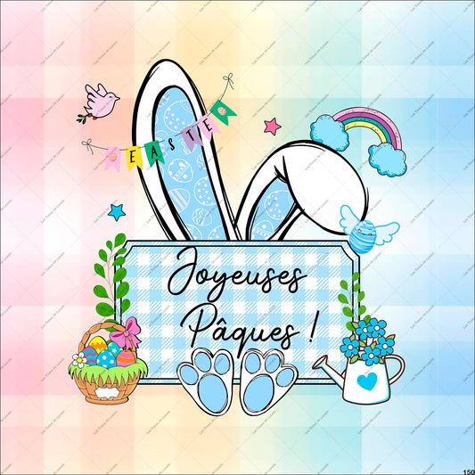 PANNEAU 150 Pâques, Festif, joyeux, printanier, ludique  - 9 matières - 7 dimensions - au choix - Idéal pour vos Créations Couture !