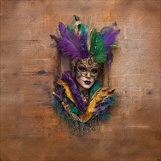 PANNEAU 153 Masque, Mystérieux, carnavalesque, élégant, baroque  - 9 matières - 7 dimensions - au choix - Idéal pour vos Créations Couture !