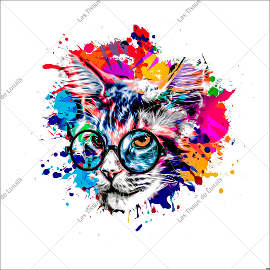 PANNEAU 158 animal chat - 9 matières - 7 dimensions - au choix - Idéal pour vos Créations Couture !