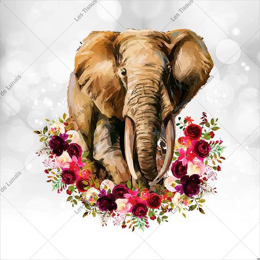 PANNEAU 165 animal éléphant - 9 matières - 7 dimensions - au choix - Idéal pour vos Créations Couture !