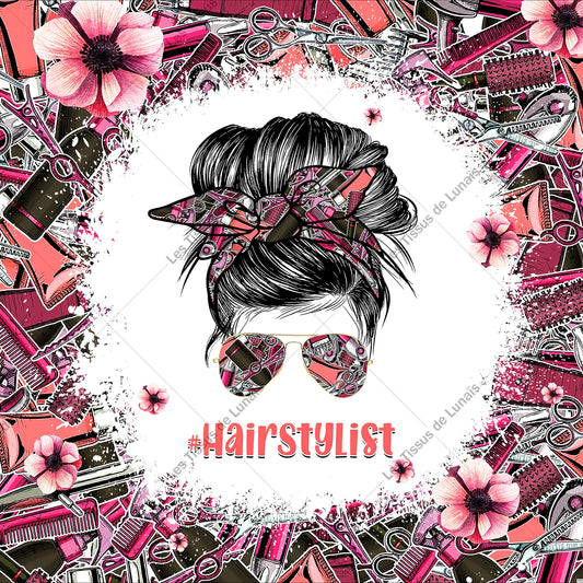 PANNEAU 177 femme métier passion coiffure - 9 matières - 7 dimensions - au choix - Idéal pour vos Créations Couture !