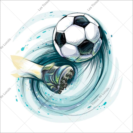 PANNEAU 17 football - 9 matières - 7 dimensions - au choix - Idéal pour vos Créations Couture !