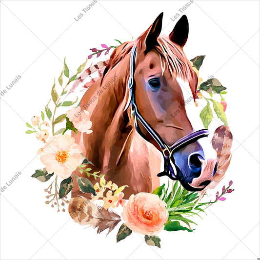 PANNEAU 180 animal cheval - 9 matières - 7 dimensions - au choix - Idéal pour vos Créations Couture !