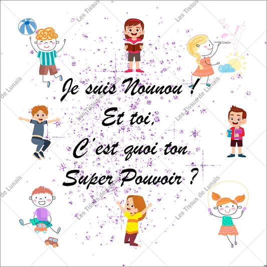 PANNEAU 182 assistante maternelle métier passion nounou - 9 matières - 7 dimensions - au choix - Idéal pour vos Créations Couture !