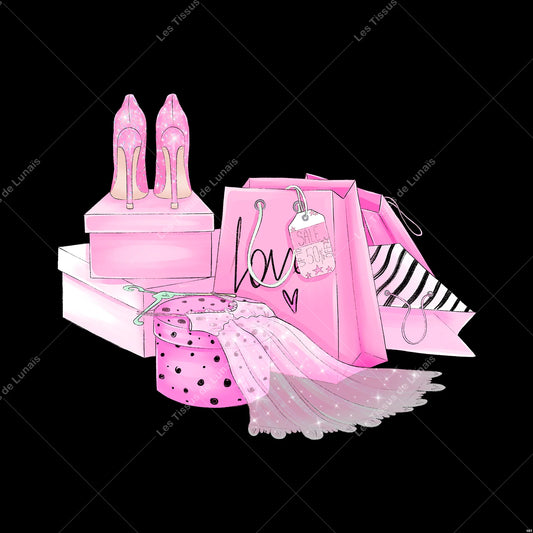 PANNEAU 187 mode girly - 9 matières - 7 dimensions - au choix - Idéal pour vos Créations Couture !