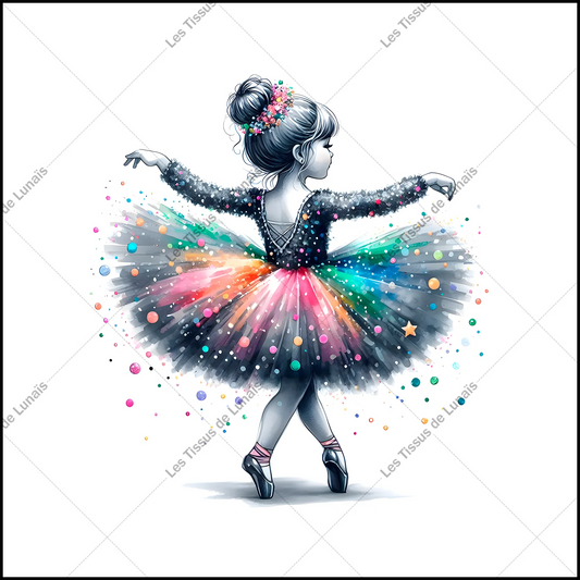 PANNEAU 1 fille danseuse - 9 matières - 7 dimensions - au choix - Idéal pour vos Créations Couture !