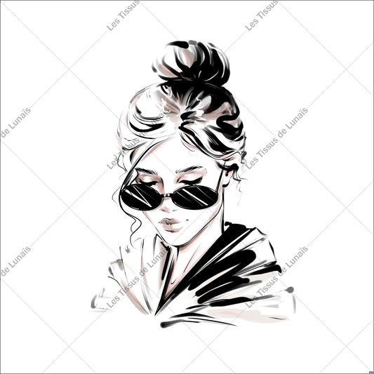 PANNEAU 200 femme mode girly lunettes - 9 matières - 7 dimensions - au choix - Idéal pour vos Créations Couture !