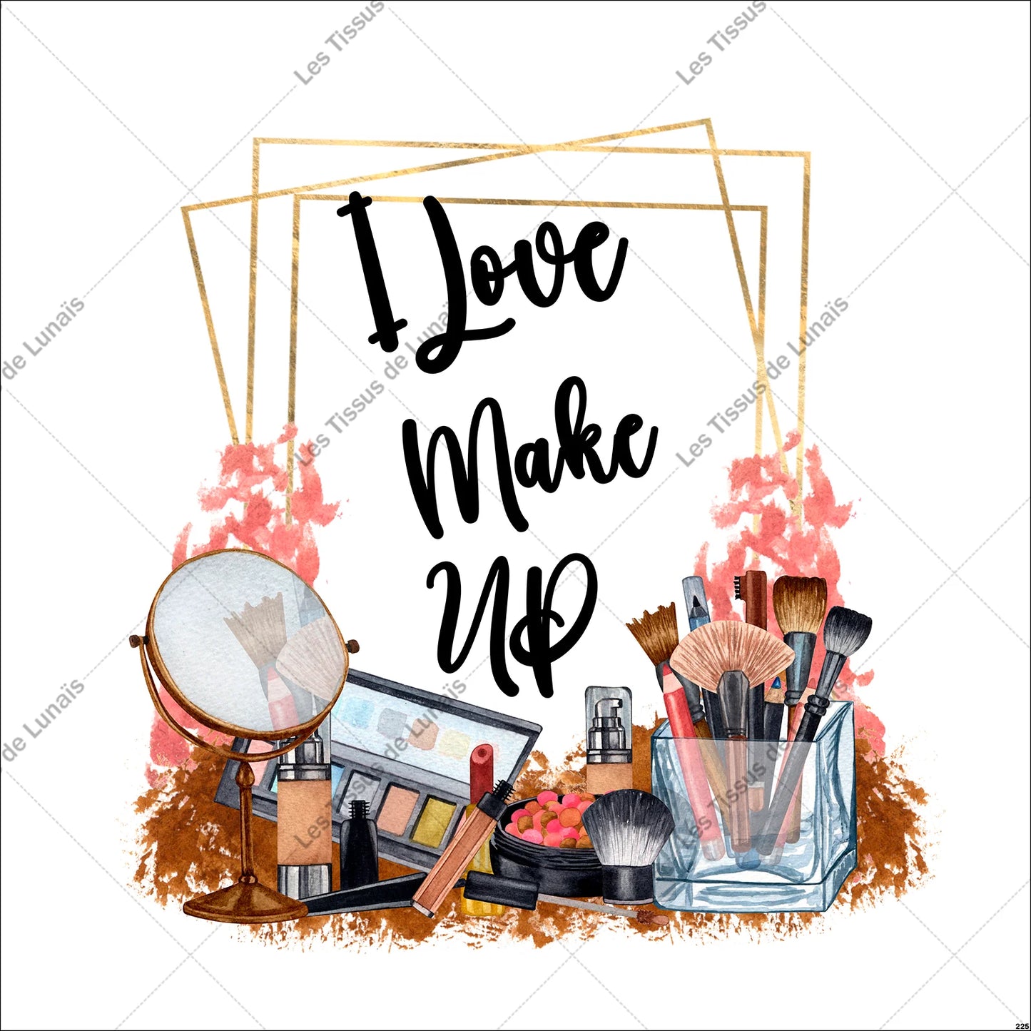 PANNEAU 225 maquillage make up mode - 9 matières - 7 dimensions - au choix - Idéal pour vos Créations Couture !