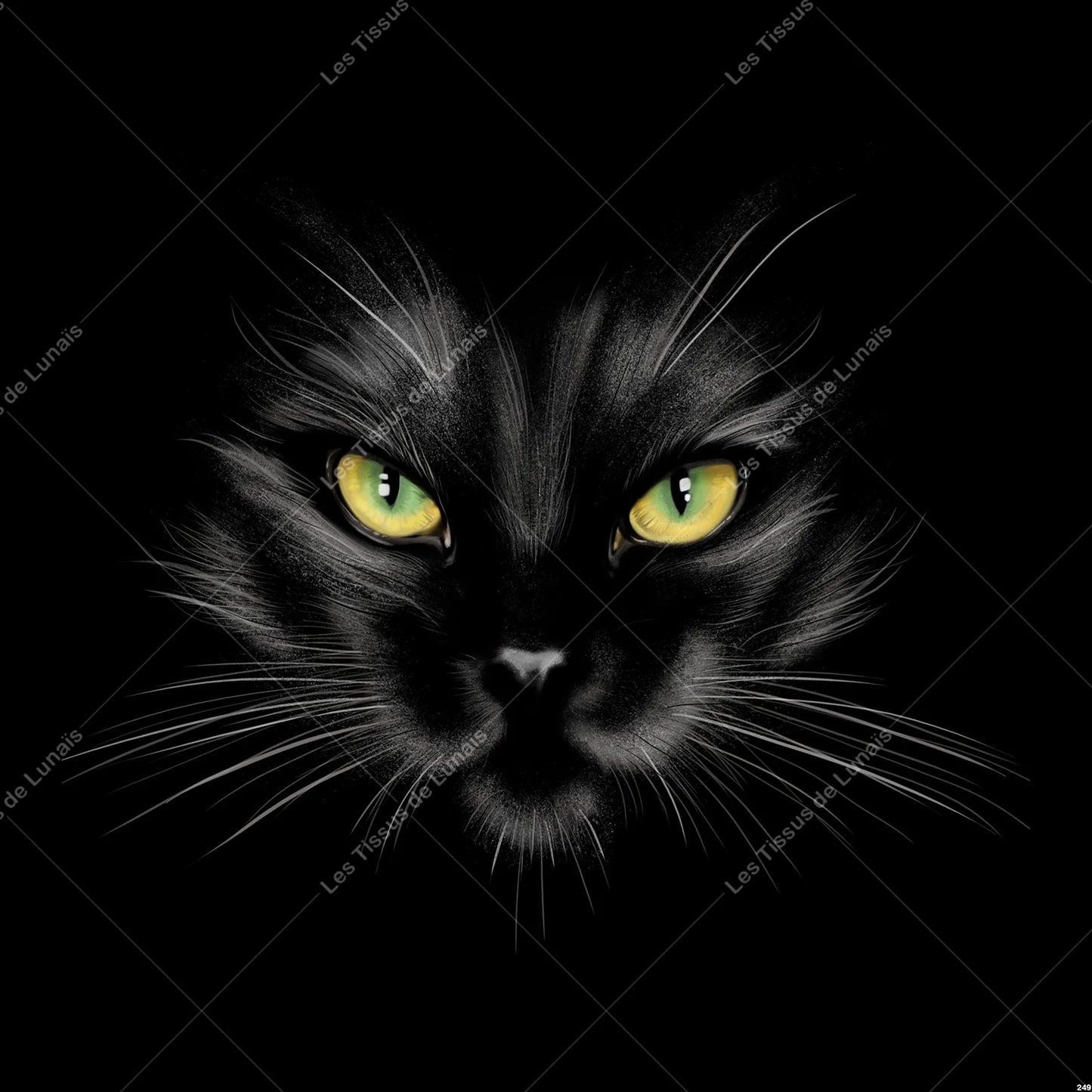PANNEAU 249 animal félin chat - 9 matières - 7 dimensions - au choix - Idéal pour vos Créations Couture !