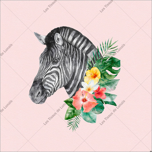 PANNEAU 261 animal zèbre savane - 9 matières - 7 dimensions - au choix - Idéal pour vos Créations Couture !