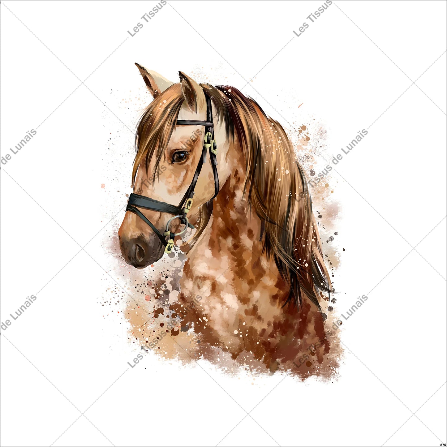 PANNEAU 275 animal cheval - 9 matières - 7 dimensions - au choix - Idéal pour vos Créations Couture !