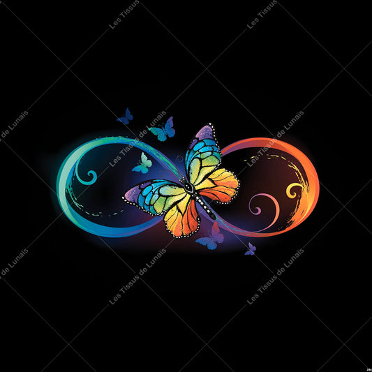 PANNEAU 284 infini insecte papillon - 9 matières - 7 dimensions - au choix - Idéal pour vos Créations Couture !