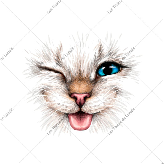 PANNEAU 291 animal chat - 9 matières - 7 dimensions - au choix - Idéal pour vos Créations Couture !