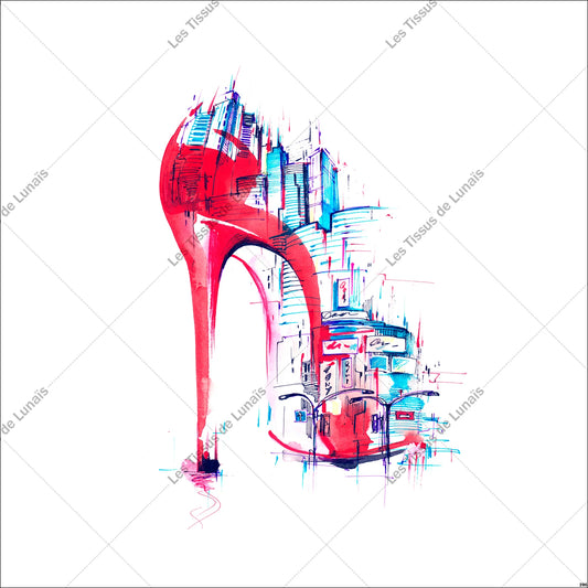 PANNEAU 295 mode talon chaussure - 9 matières - 7 dimensions - au choix - Idéal pour vos Créations Couture !
