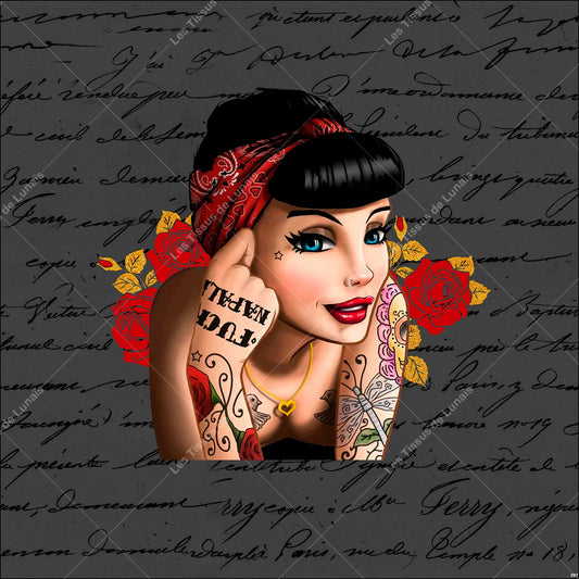 PANNEAU 297 mode femme girly pinup - 9 matières - 7 dimensions - au choix - Idéal pour vos Créations Couture !