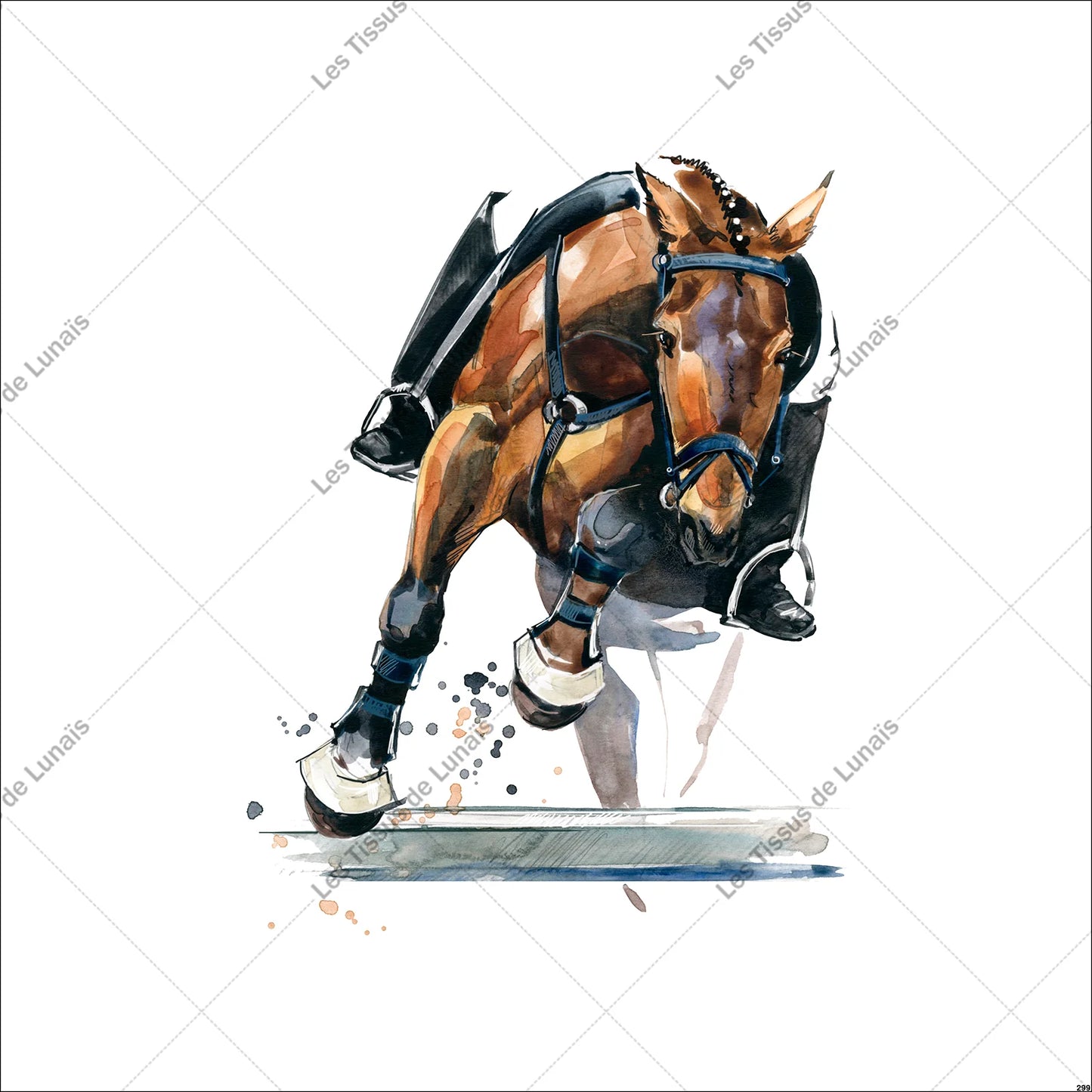 PANNEAU 299 animal cheval - 9 matières - 7 dimensions - au choix - Idéal pour vos Créations Couture !