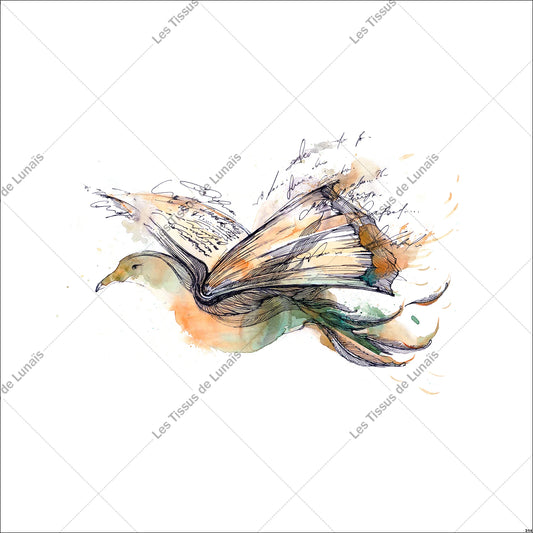 PANNEAU 314 oiseau - 9 matières - 7 dimensions - au choix - Idéal pour vos Créations Couture !
