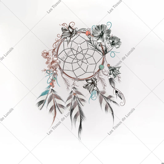 PANNEAU 315 attrape rêve plume boho - 9 matières - 7 dimensions - au choix - Idéal pour vos Créations Couture !