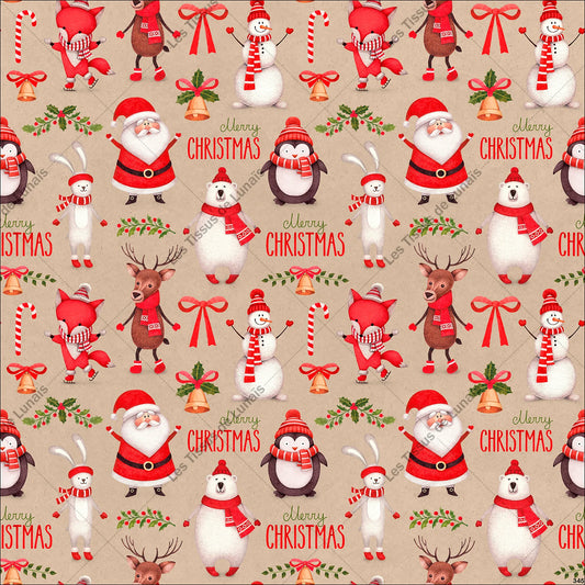PANNEAU 345 Noël - 9 matières - 7 dimensions - au choix - Idéal pour vos Créations Couture !