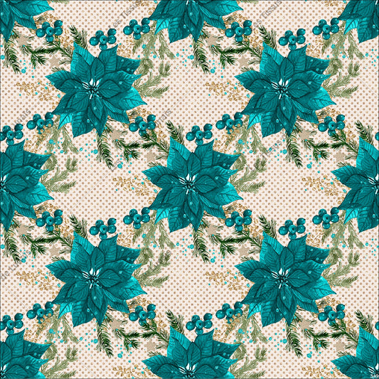 PANNEAU 349 Noël fleur - 9 matières - 7 dimensions - au choix - Idéal pour vos Créations Couture !