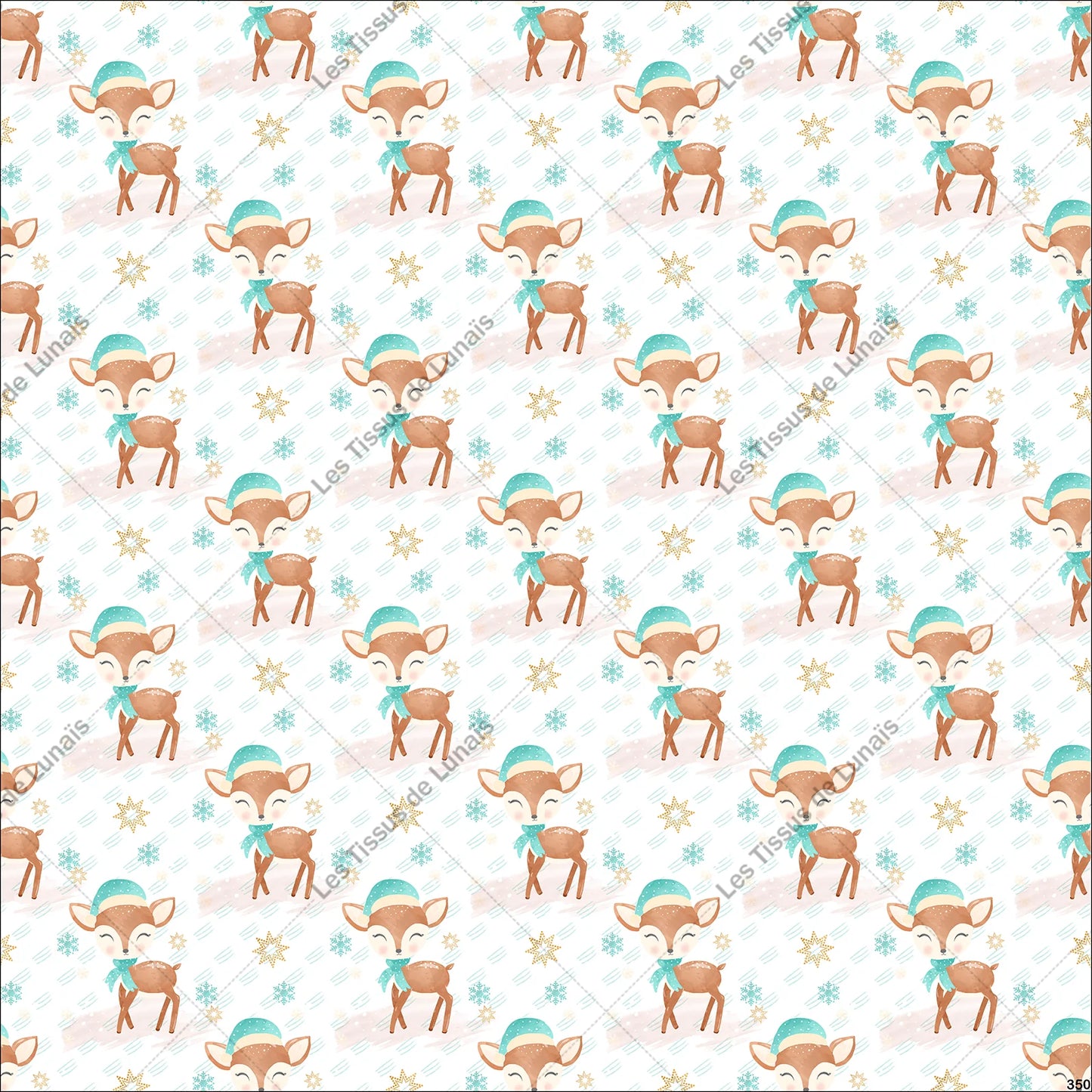 PANNEAU 350 Noël enfant biche - 9 matières - 7 dimensions - au choix - Idéal pour vos Créations Couture !