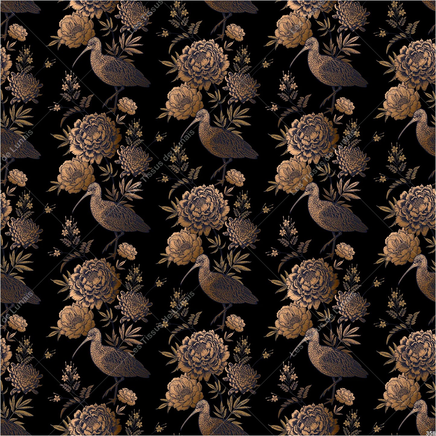 PANNEAU 358 oiseau colibri fleur - 9 matières - 7 dimensions - au choix - Idéal pour vos Créations Couture !