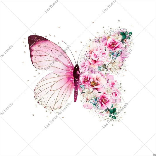 PANNEAU 35 insecte papillon - 9 matières - 7 dimensions - au choix - Idéal pour vos Créations Couture !