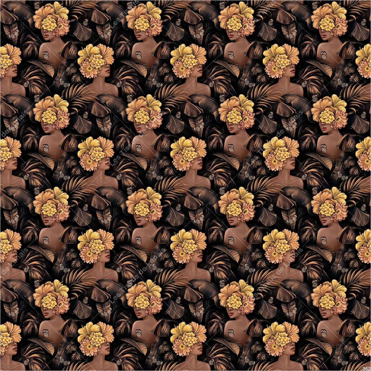 PANNEAU 362 femme mode girly fleur - 9 matières - 7 dimensions - au choix - Idéal pour vos Créations Couture !